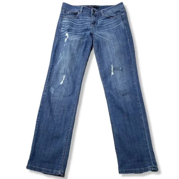 Sold Design Lab Women's Distressed Straight Leg Blue Jeans Women's Size 26 - Picture 2 of 12